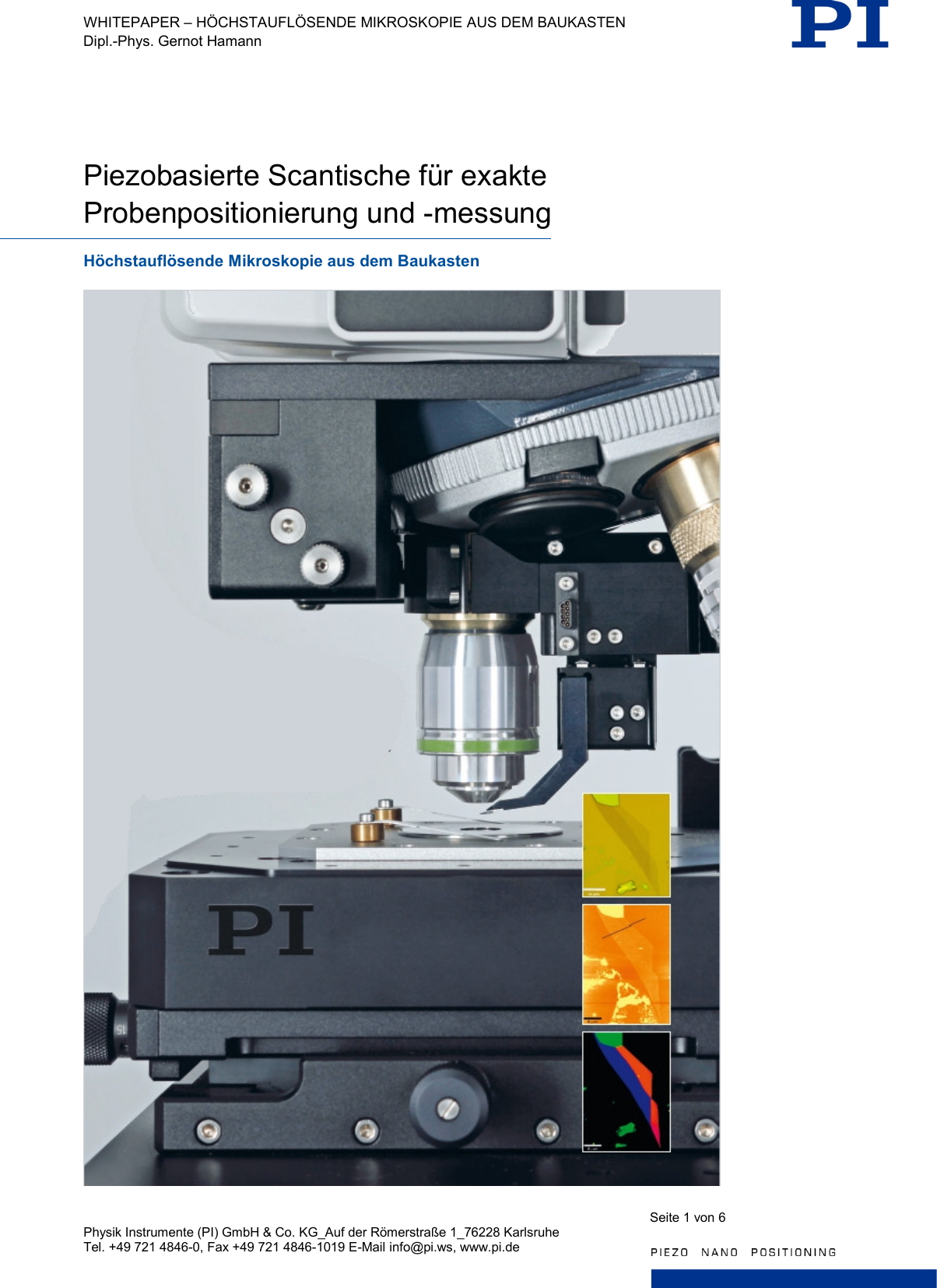 Physik Instrumente PI Hoechstaufloesende Mikroskopie WP Pi1114