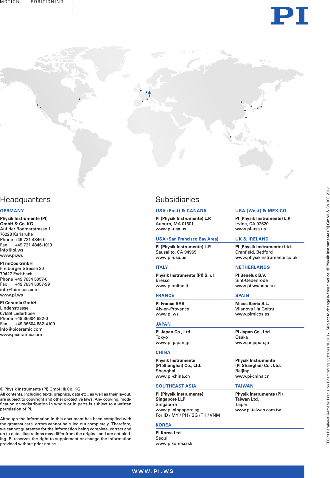 Page 3 of 3 - Physik Instrumente  PI-TEC73-Parallel-Kinematic-Precision-Positioning-Systems