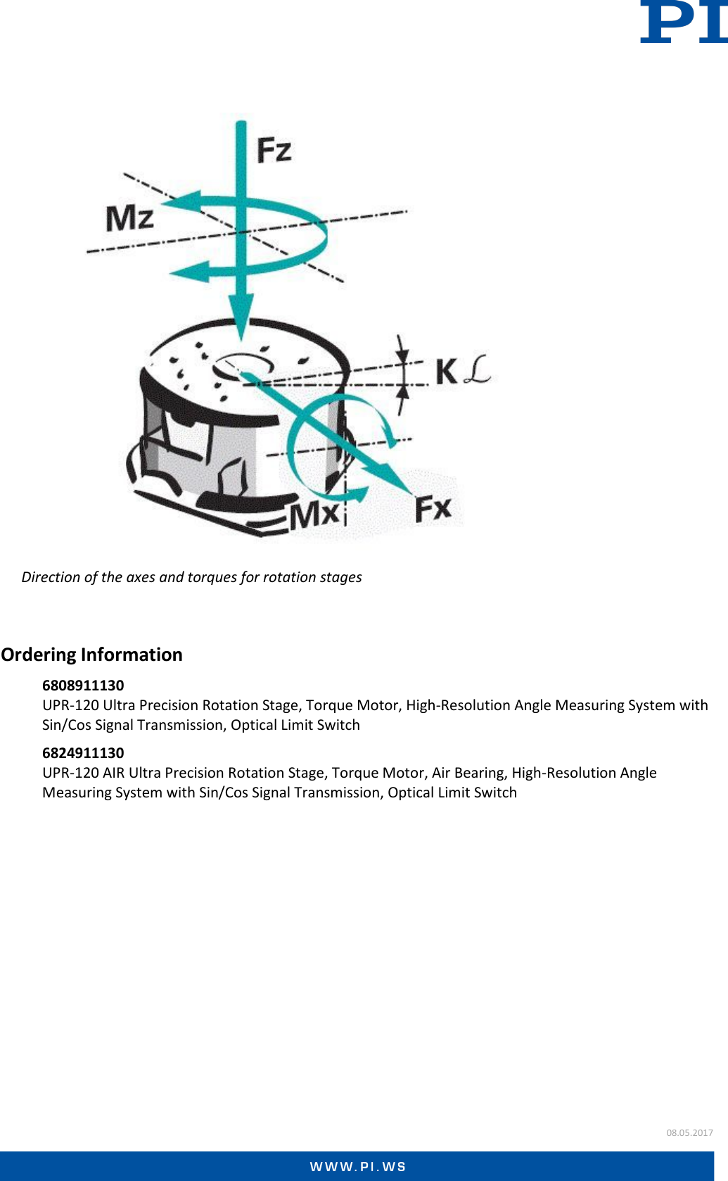 Page 4 of 4 - Physik Instrumente Datasheet  UPR-120