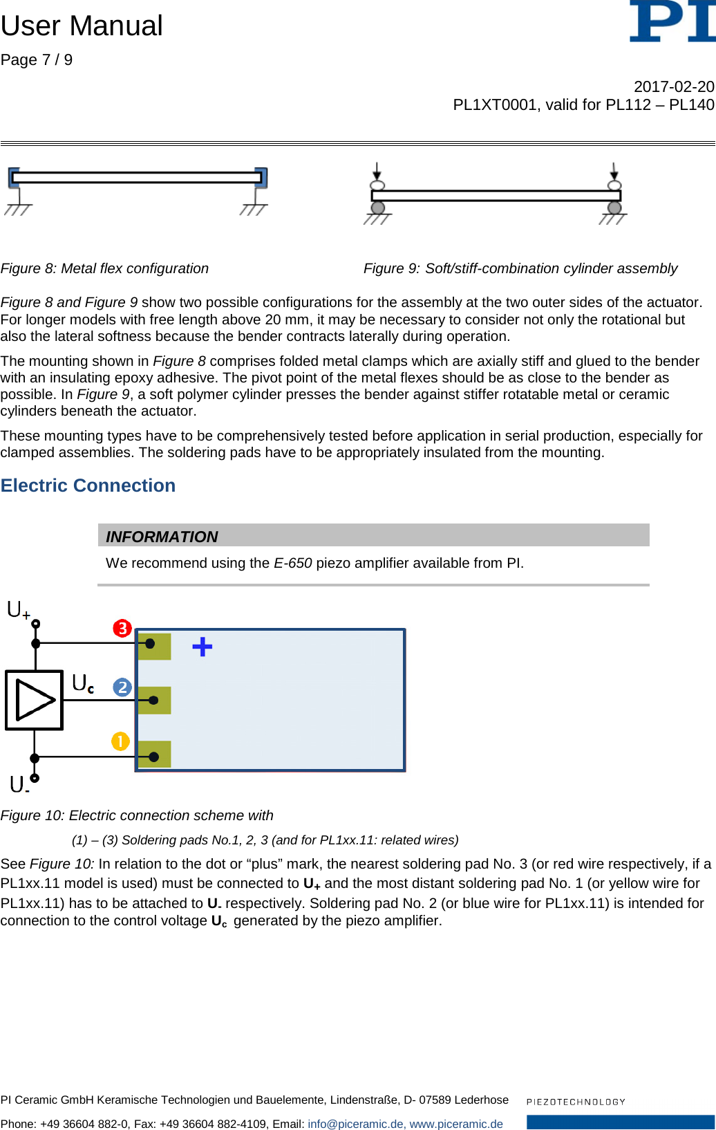 Page 7 of 9 - Physik Instrumente  User Manual PL1x T0001