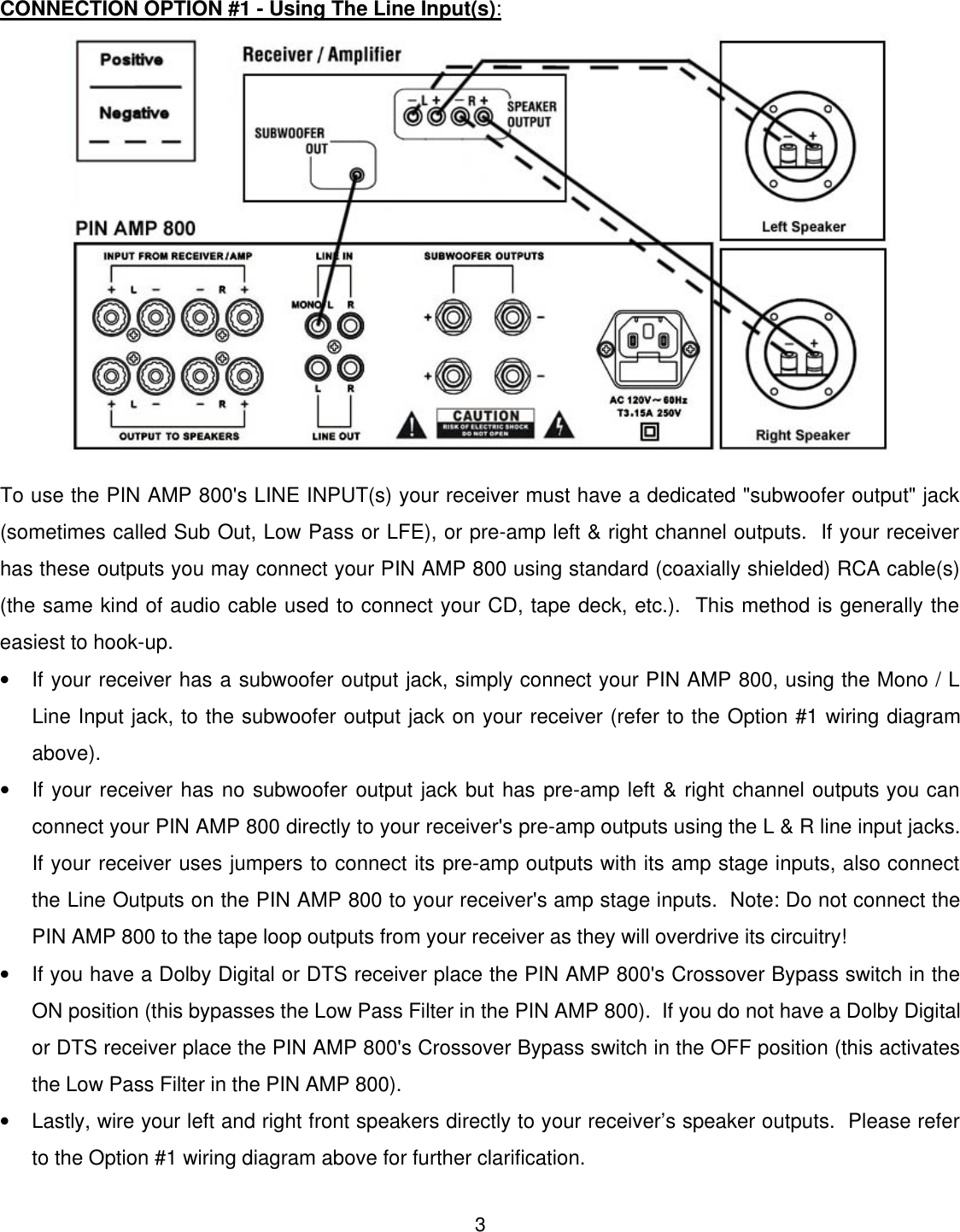 Page 4 of 12 - Pinnacle-Speakers Pinnacle-Speakers-Pin-Amp-800-Users-Manual- PR MAN ARM REV0109  Pinnacle-speakers-pin-amp-800-users-manual