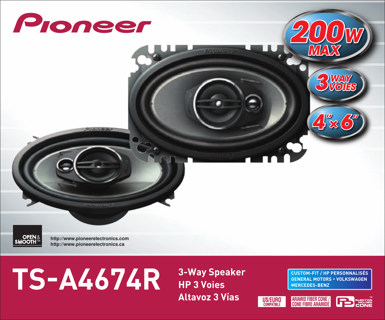 Page 1 of 5 - Pioneer Pioneer-Car-Speaker-Ts-A4674R-
