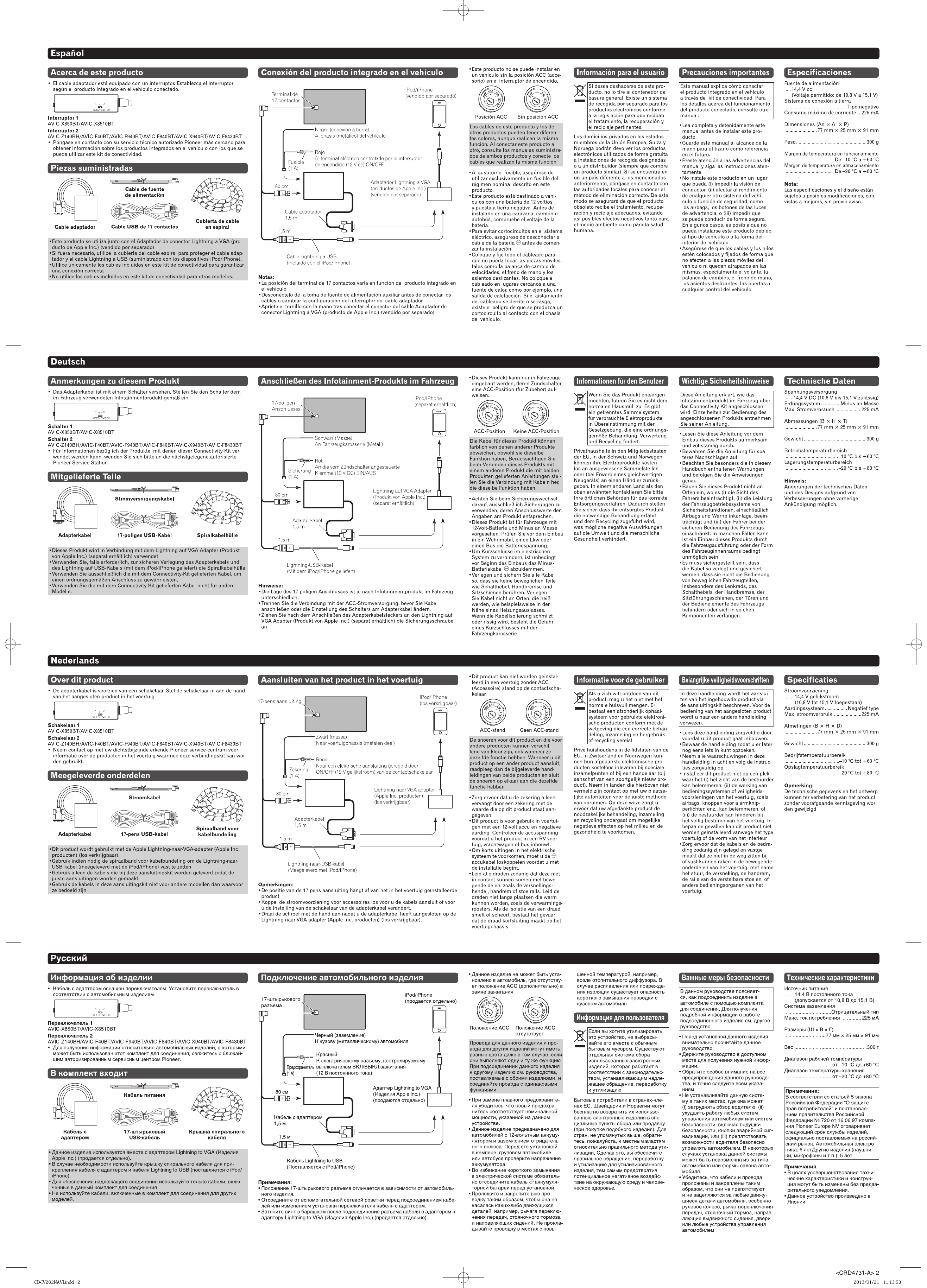 Page 6 of 8 - Pioneer Pioneer-Car-Stereo-System-Cd-Iv202Navi-Users-Manual-  Pioneer-car-stereo-system-cd-iv202navi-users-manual