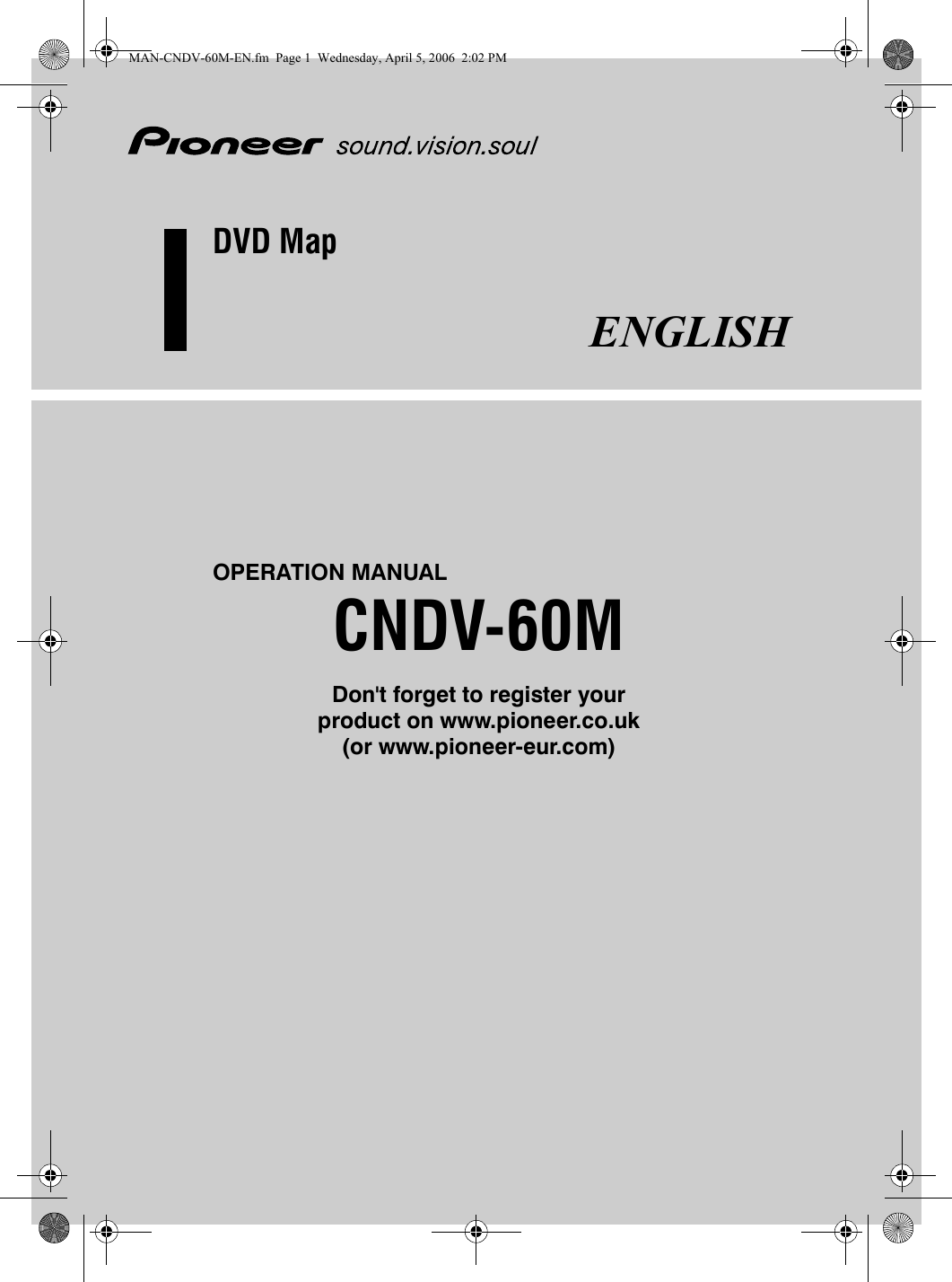 Pioneer Cndv 60 M Operation Manual MAN 60M EN