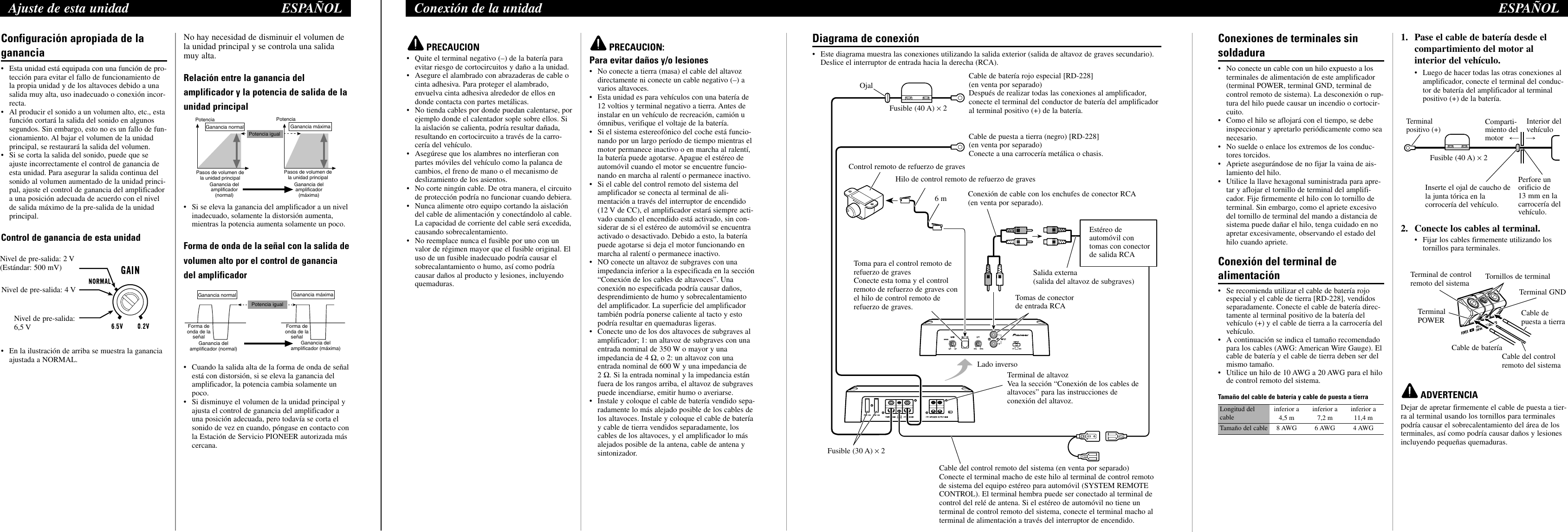 Page 5 of 6 - Pioneer Pioneer-Gm-D8400M-Users-Manual- YRD5153-A/S  Pioneer-gm-d8400m-users-manual