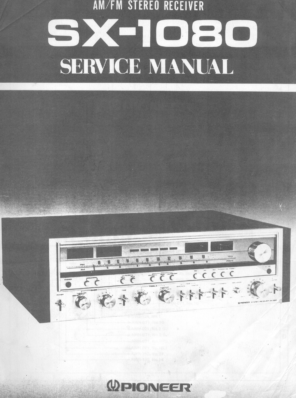 Pioneer Stereo Receiver Sx 1080 Users Manual