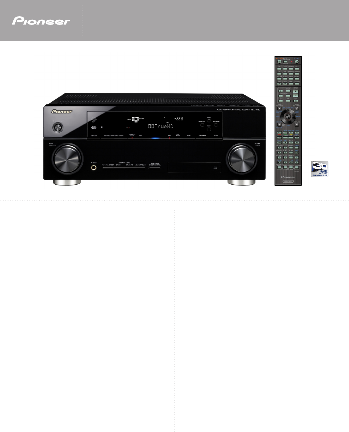 Pioneer Vsx 1020 K Users Manual