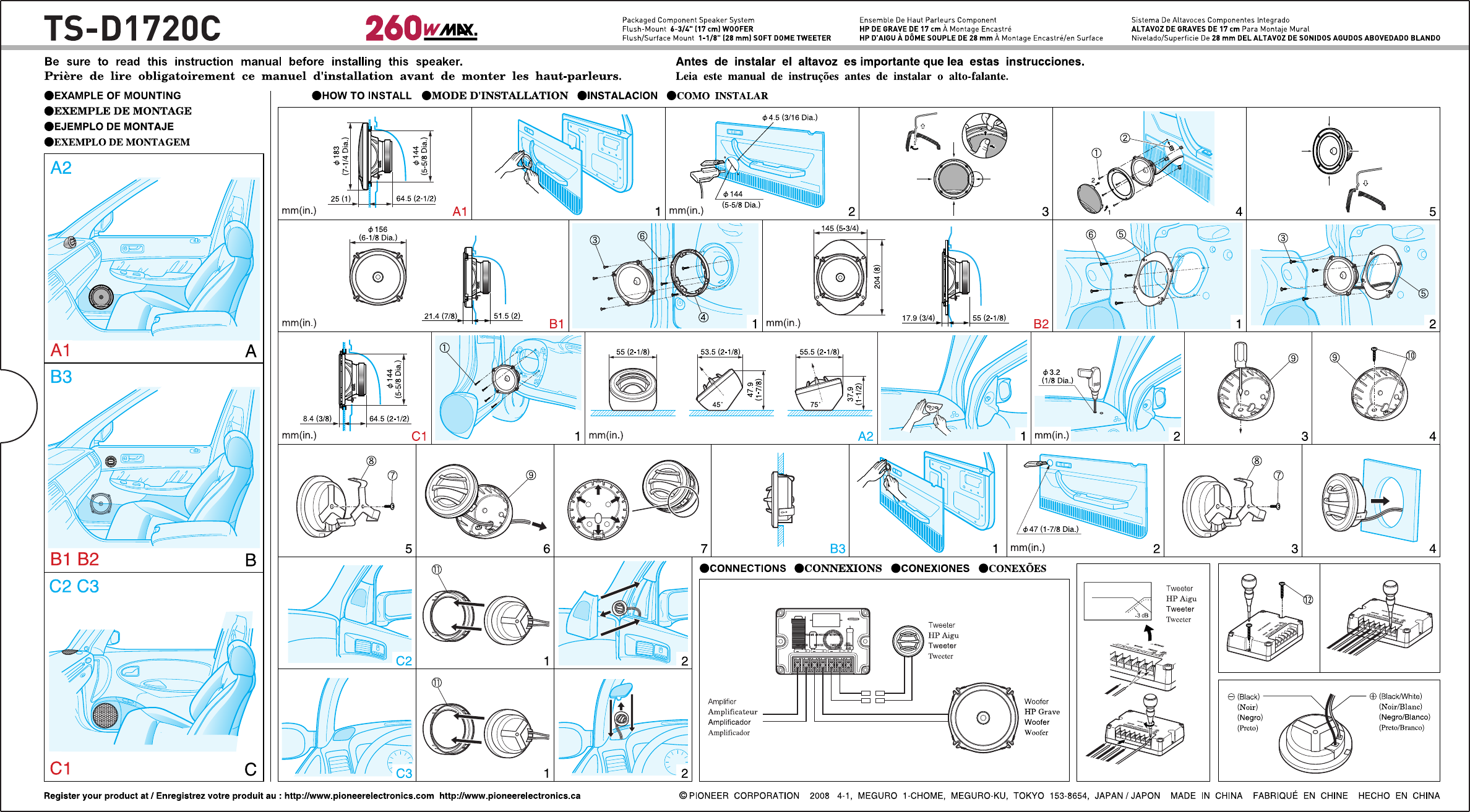 Page 8 of 8 - Pioneer Ts-D1720C-Installation-Manual D1720C