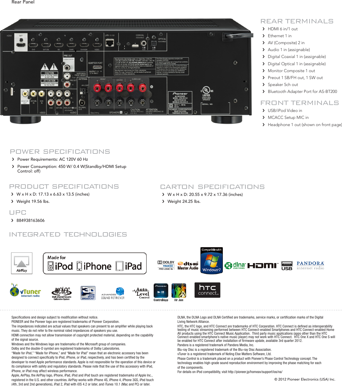 Page 2 of 2 - Pioneer VSX 822-K User Manual  To The 097f86ae-e1c3-4d3b-9821-644875650f8c