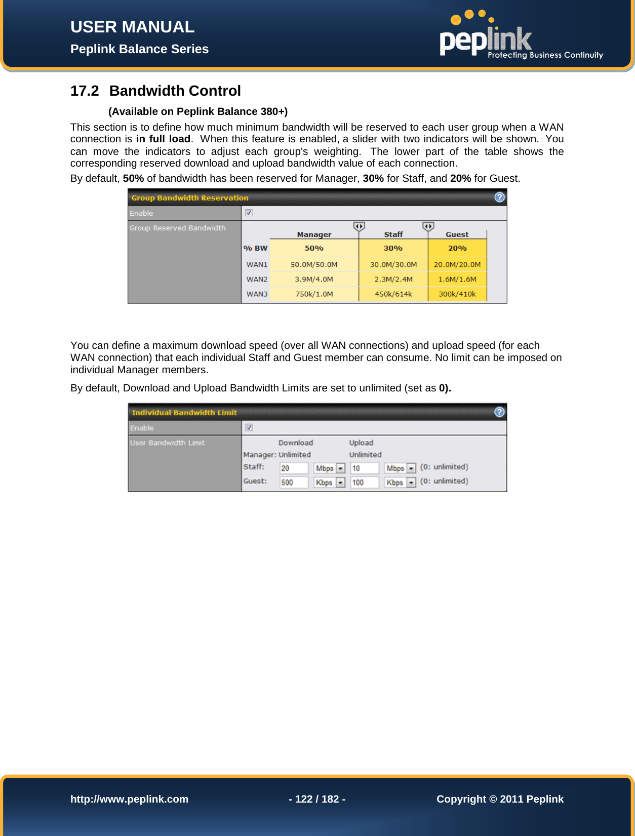 Page 122 of Pismolabs Technology P1630 Peplink Balance (Network Router) User Manual Peplink Balance