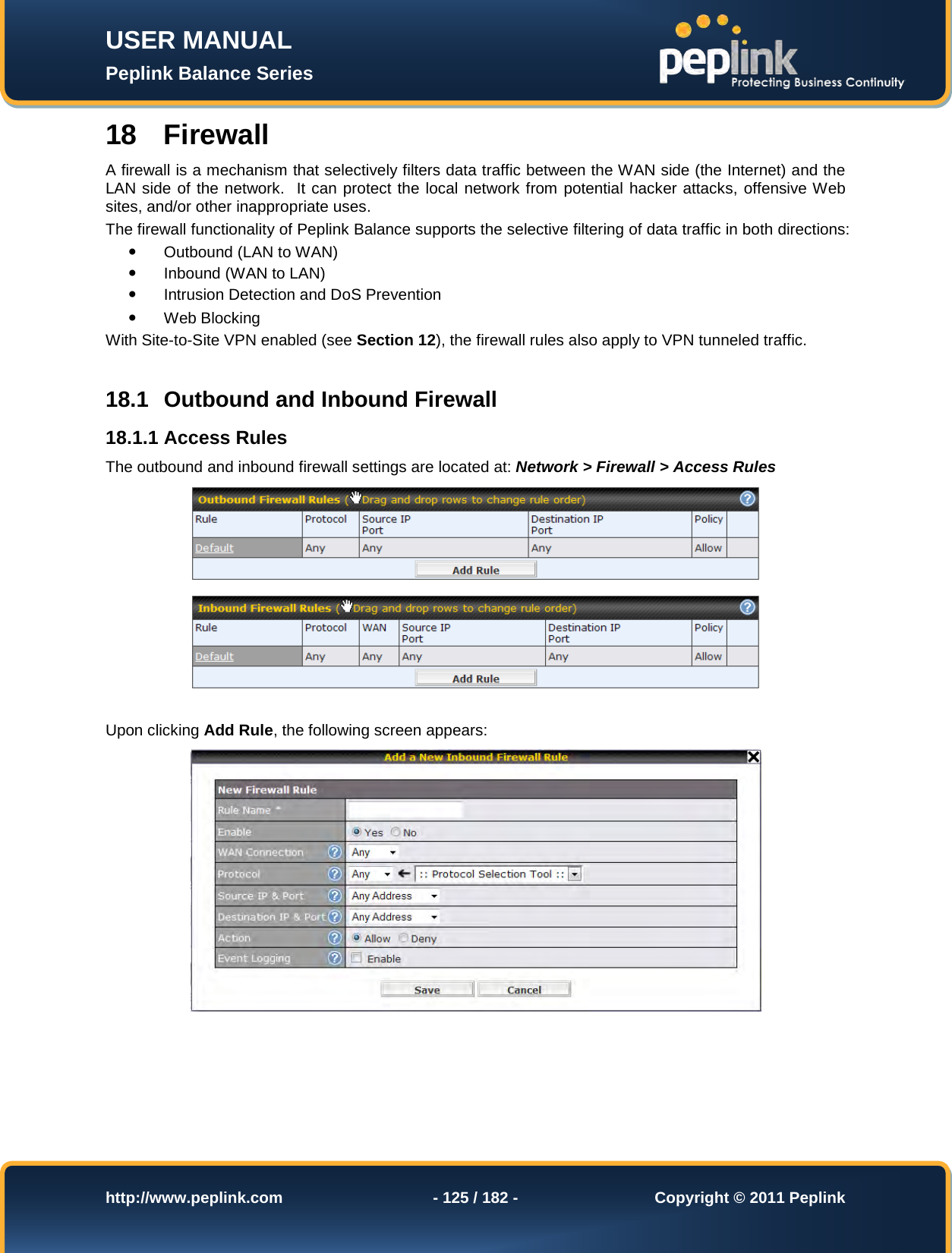 Page 125 of Pismolabs Technology P1630 Peplink Balance (Network Router) User Manual Peplink Balance