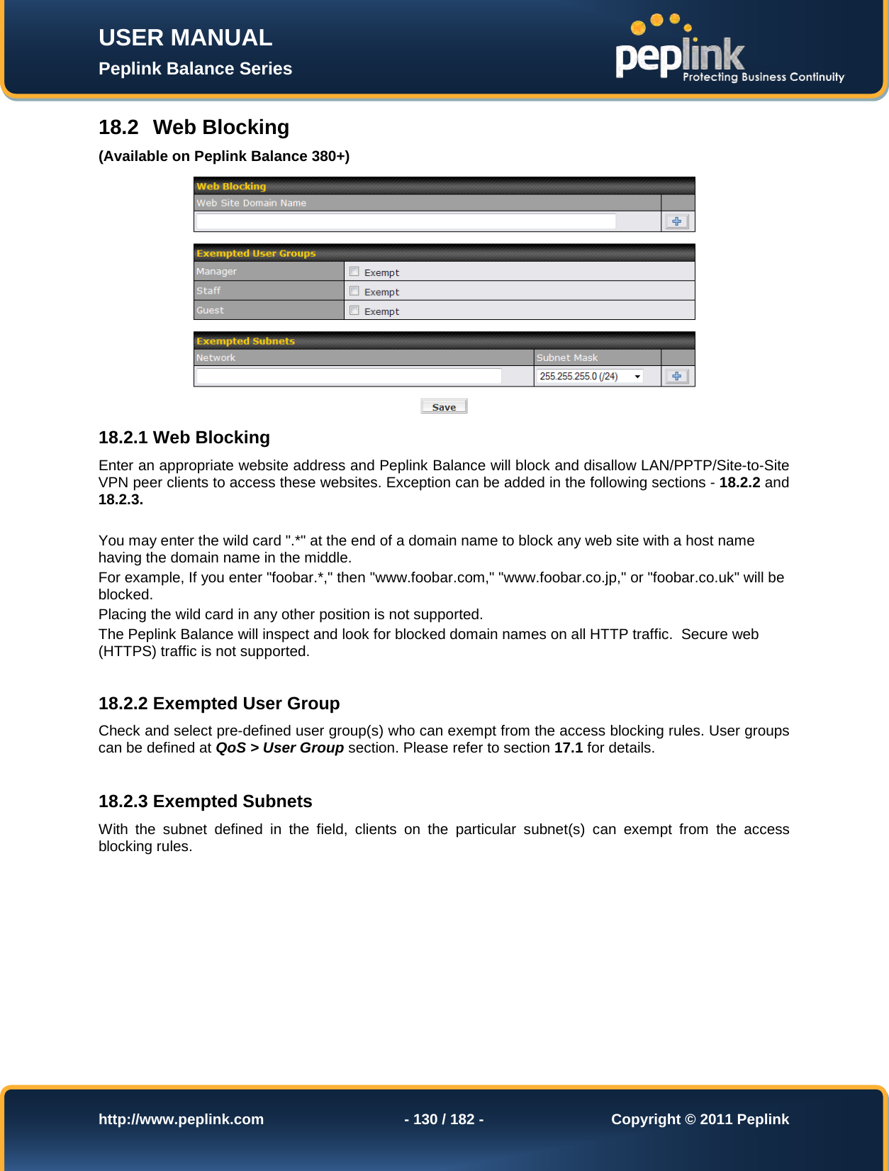 Page 130 of Pismolabs Technology P1630 Peplink Balance (Network Router) User Manual Peplink Balance