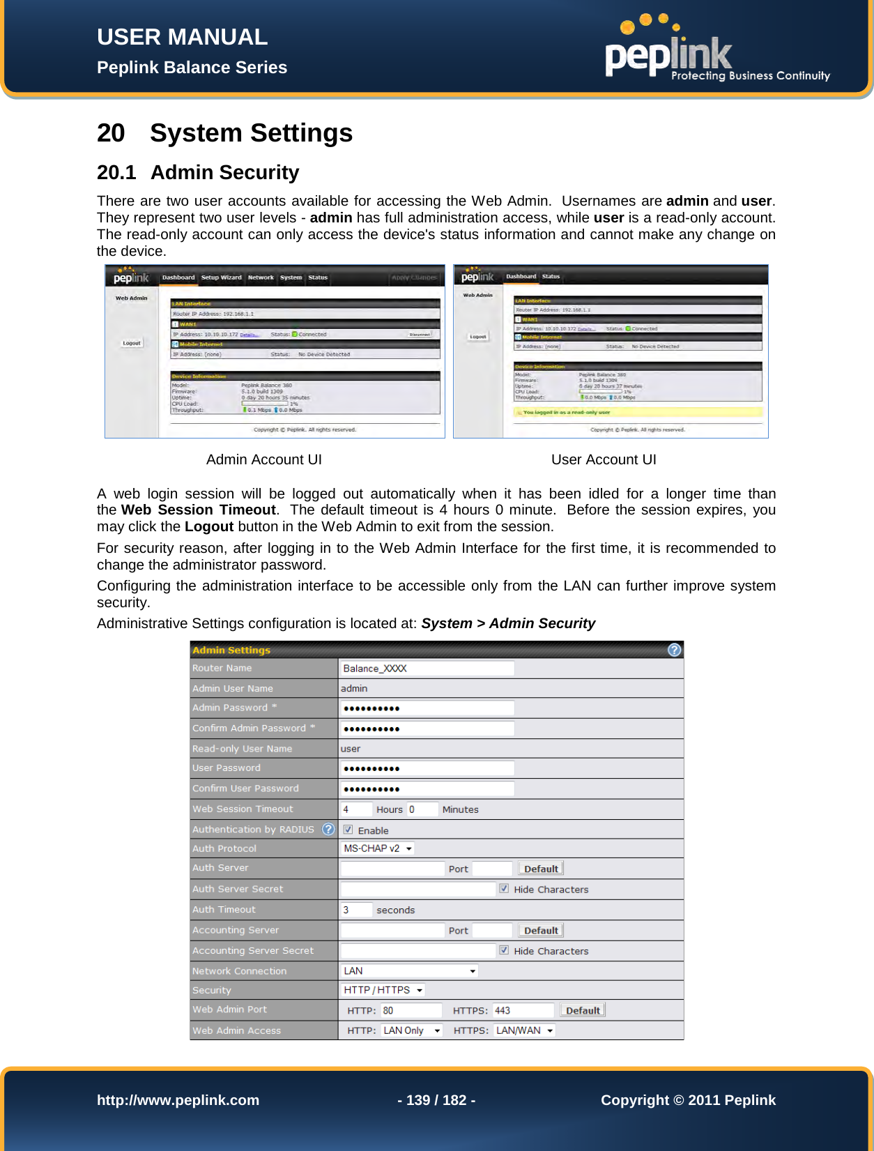 Page 139 of Pismolabs Technology P1630 Peplink Balance (Network Router) User Manual Peplink Balance