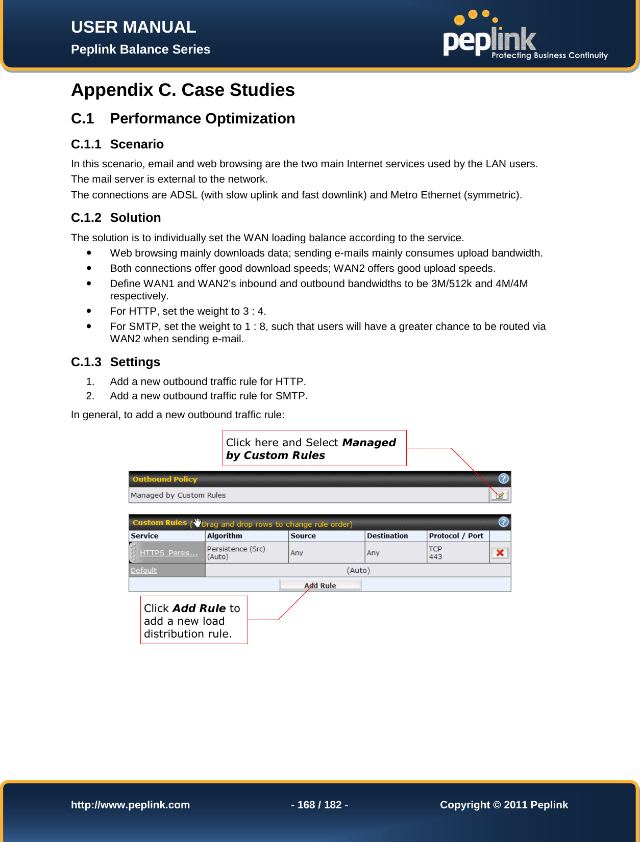 Page 168 of Pismolabs Technology P1630 Peplink Balance (Network Router) User Manual Peplink Balance