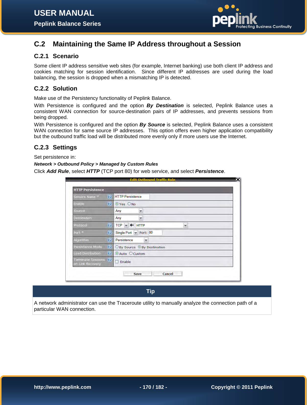 Page 170 of Pismolabs Technology P1630 Peplink Balance (Network Router) User Manual Peplink Balance