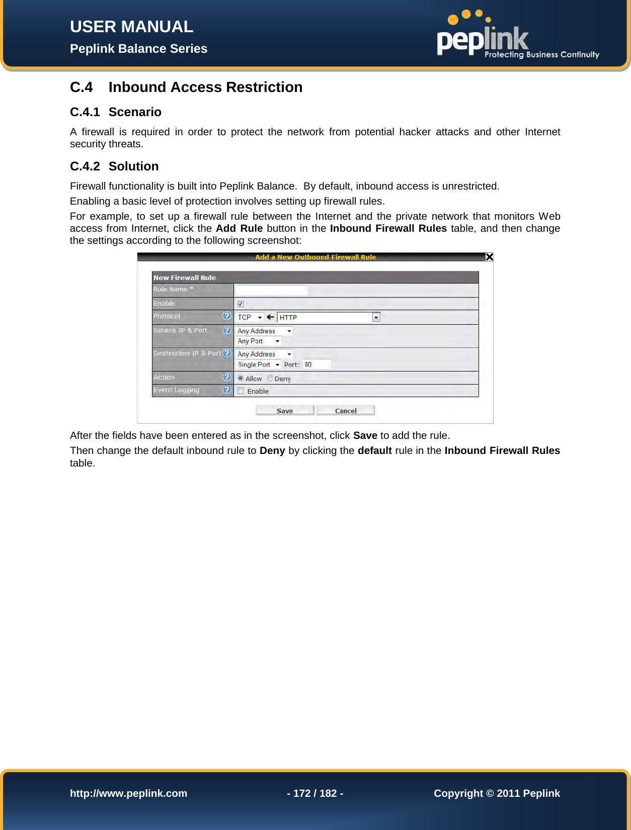 Page 172 of Pismolabs Technology P1630 Peplink Balance (Network Router) User Manual Peplink Balance