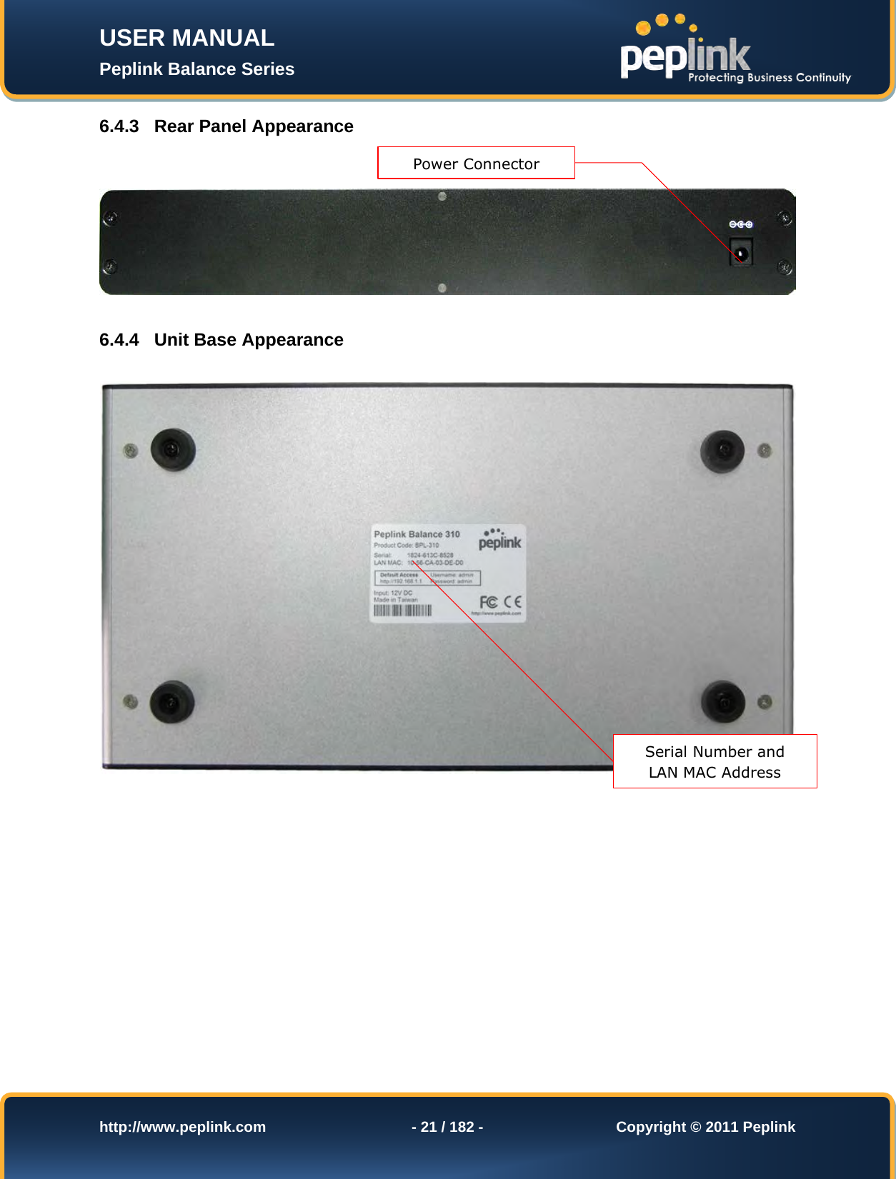 Page 21 of Pismolabs Technology P1630 Peplink Balance (Network Router) User Manual Peplink Balance