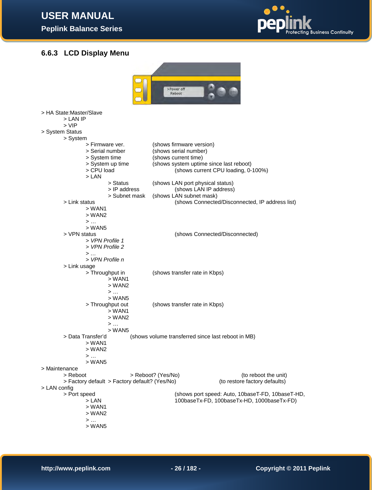 Page 26 of Pismolabs Technology P1630 Peplink Balance (Network Router) User Manual Peplink Balance