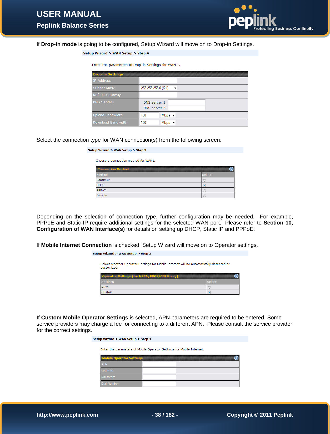 Page 38 of Pismolabs Technology P1630 Peplink Balance (Network Router) User Manual Peplink Balance