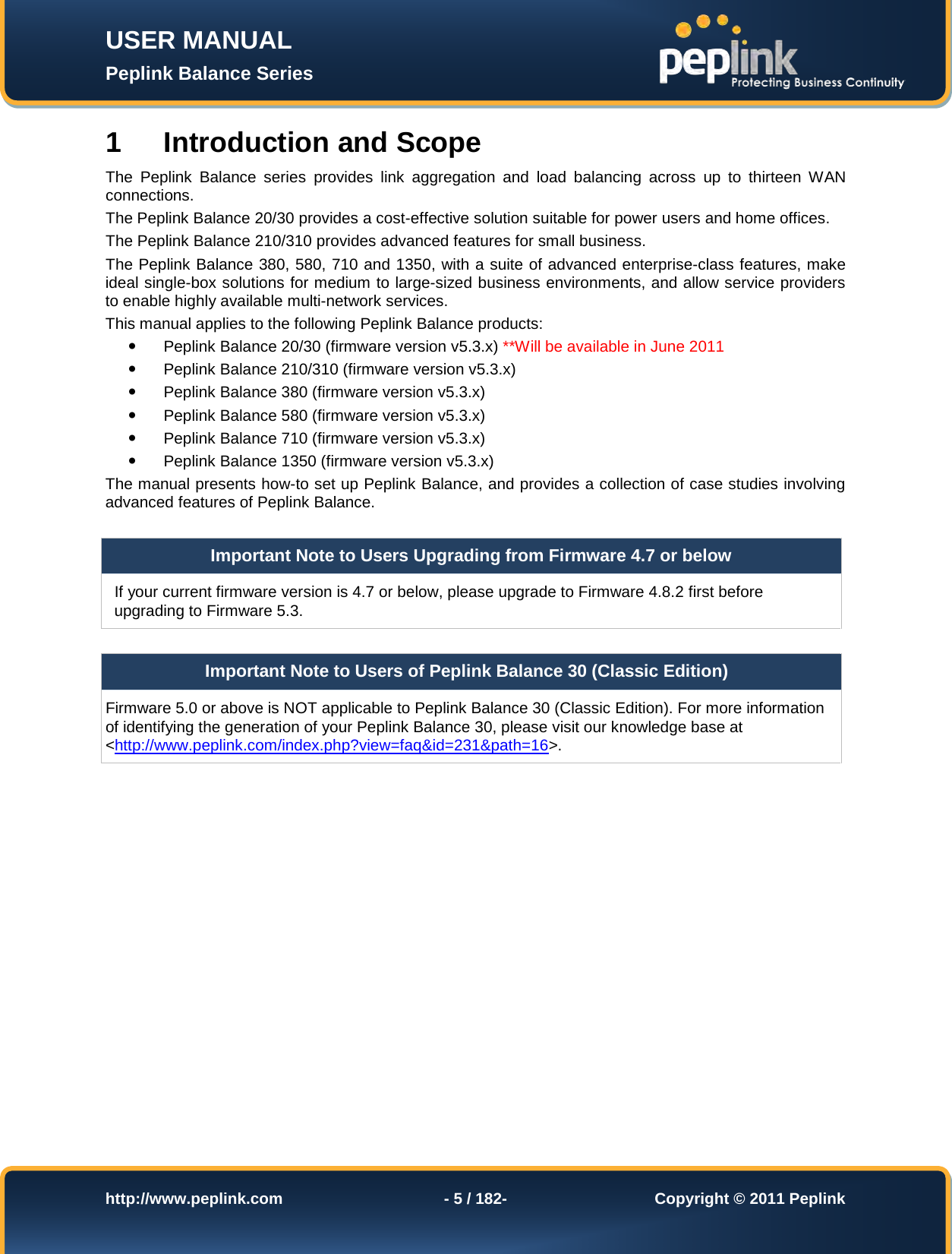 Page 5 of Pismolabs Technology P1630 Peplink Balance (Network Router) User Manual Peplink Balance