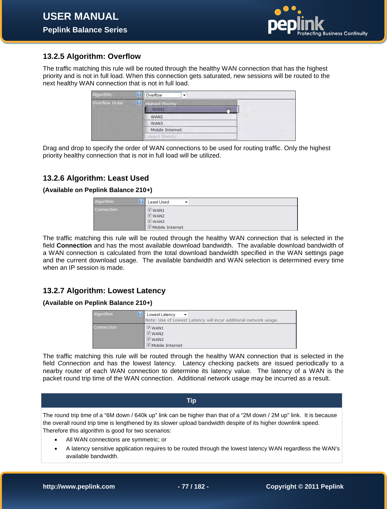 Page 77 of Pismolabs Technology P1630 Peplink Balance (Network Router) User Manual Peplink Balance