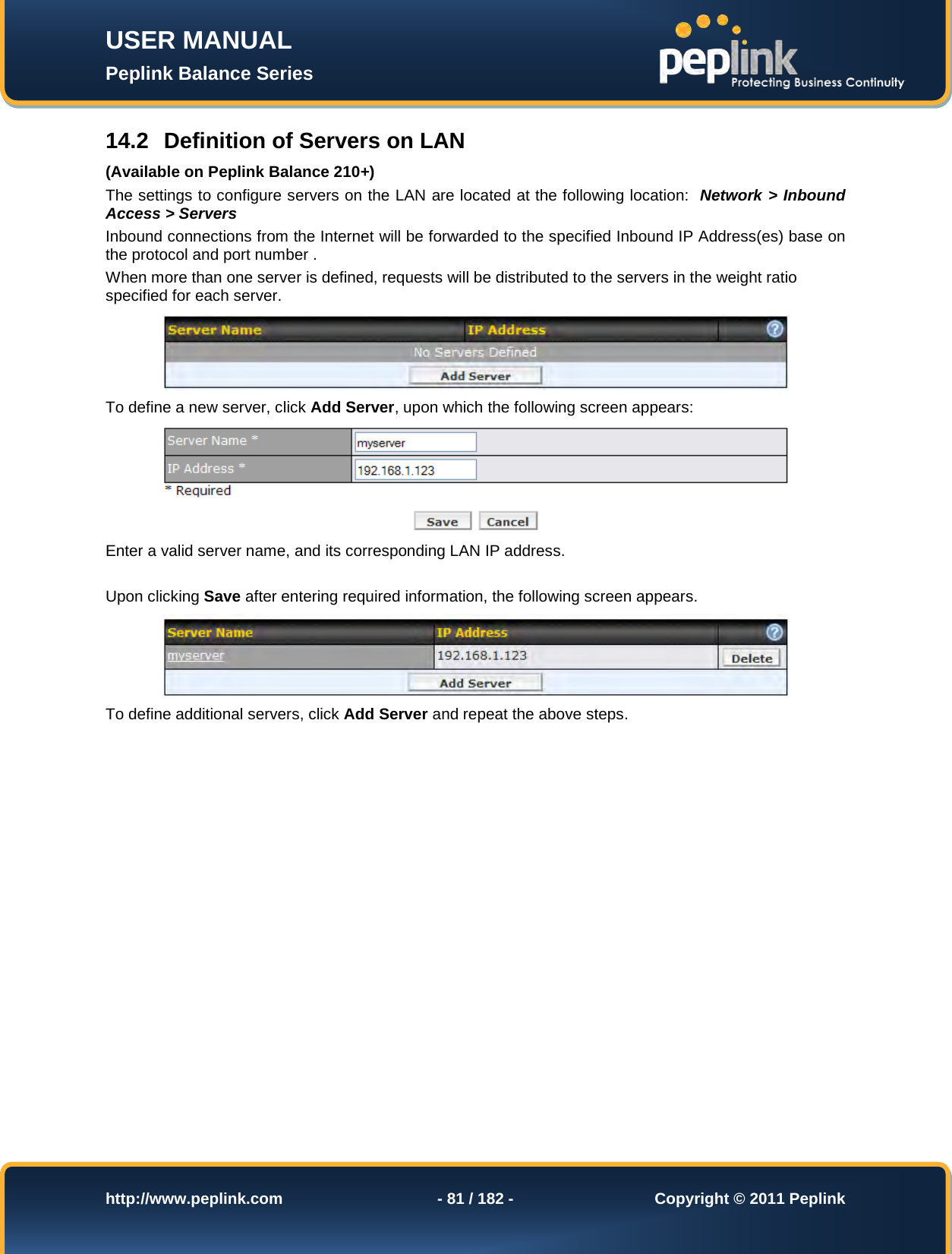 Page 81 of Pismolabs Technology P1630 Peplink Balance (Network Router) User Manual Peplink Balance