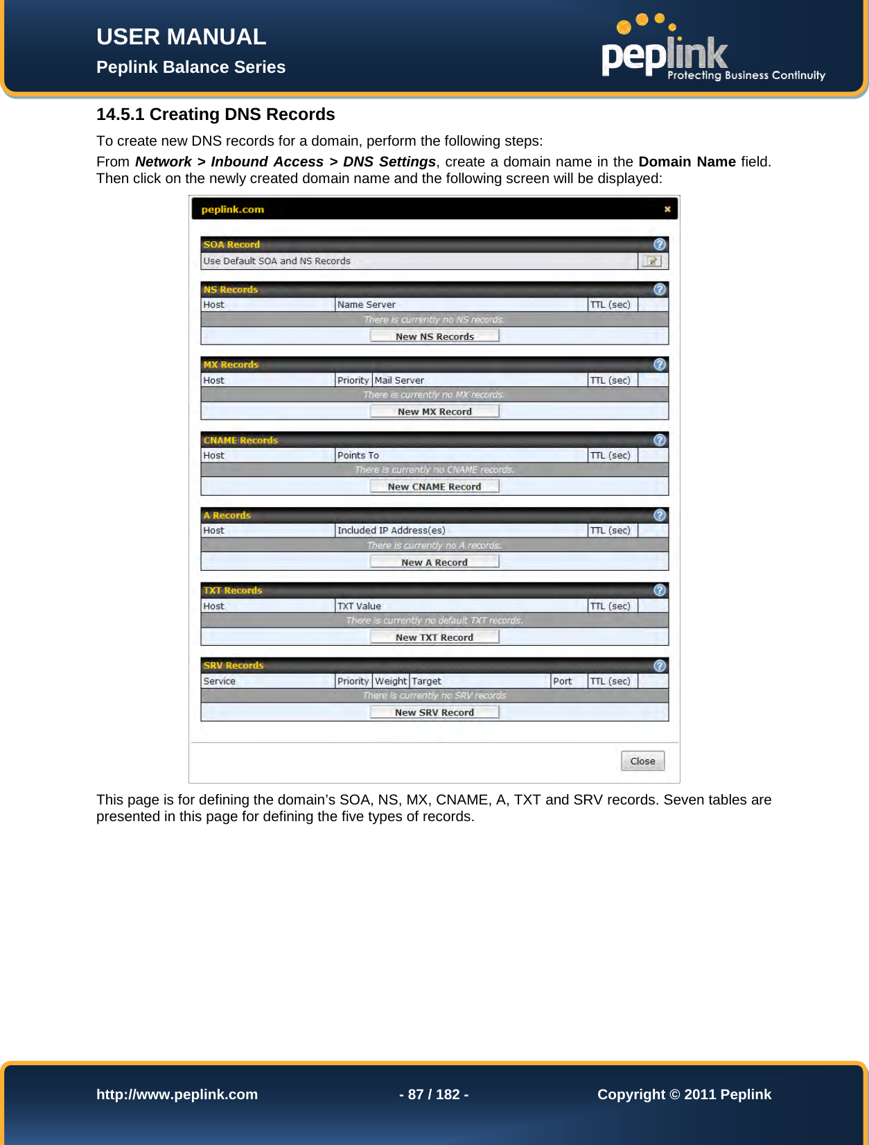 Page 87 of Pismolabs Technology P1630 Peplink Balance (Network Router) User Manual Peplink Balance