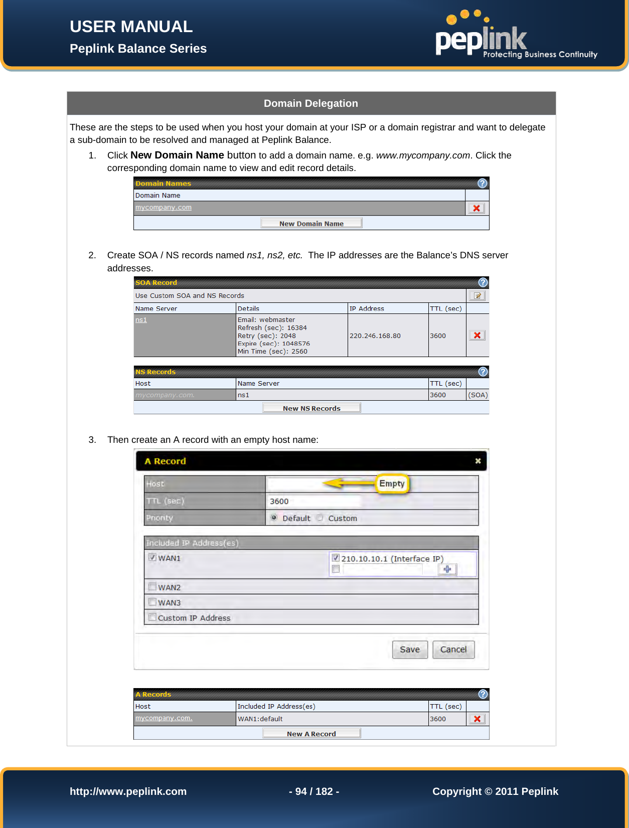 Page 94 of Pismolabs Technology P1630 Peplink Balance (Network Router) User Manual Peplink Balance