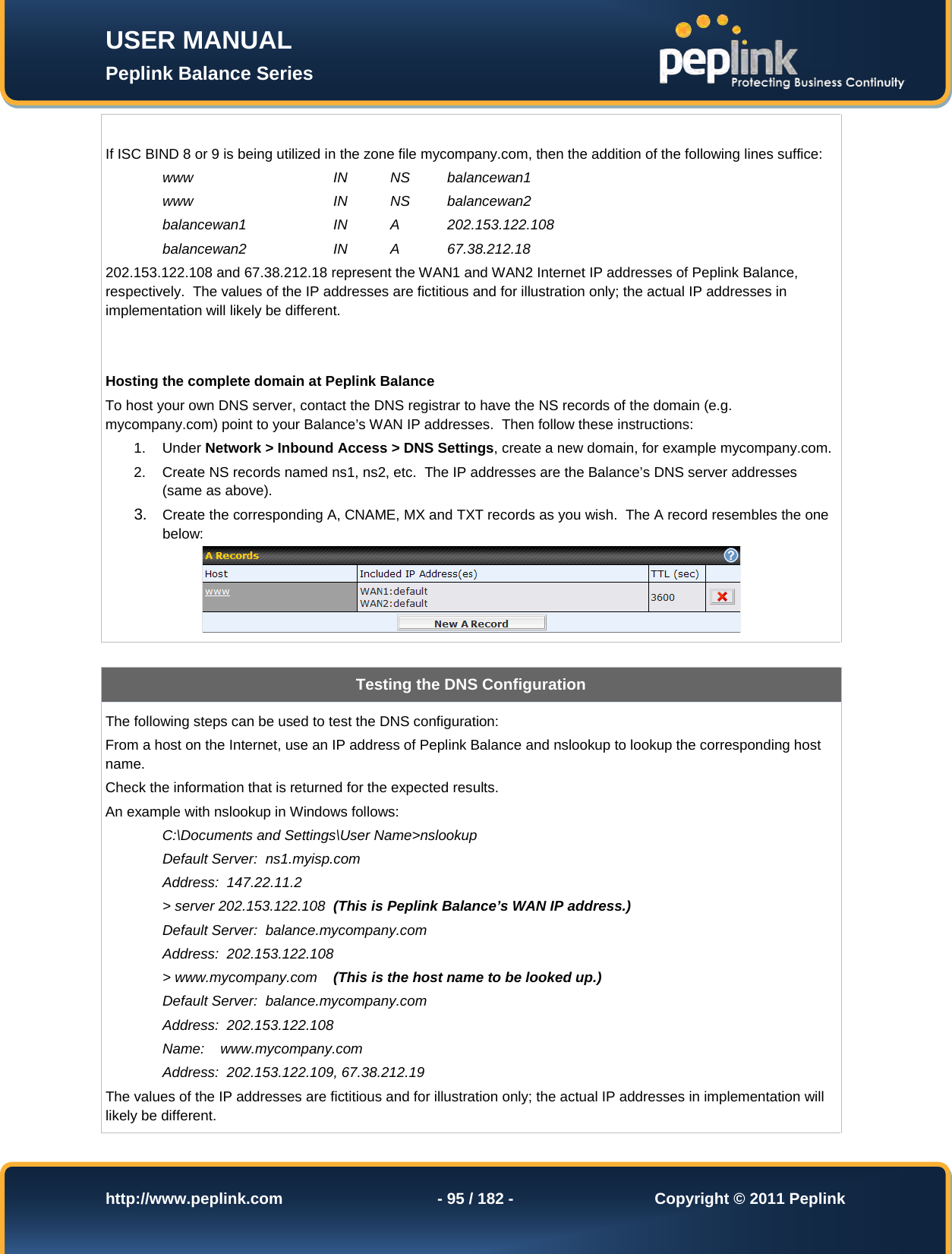 Page 95 of Pismolabs Technology P1630 Peplink Balance (Network Router) User Manual Peplink Balance