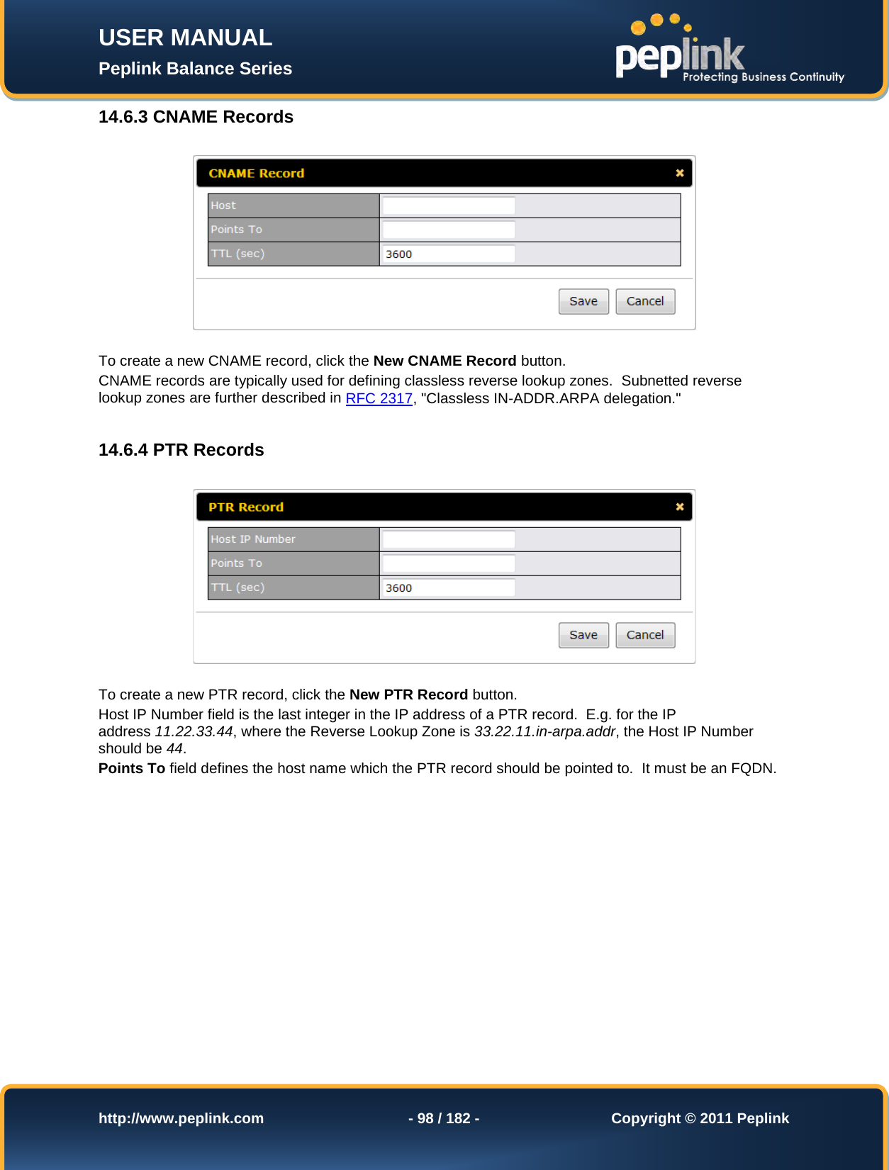 Page 98 of Pismolabs Technology P1630 Peplink Balance (Network Router) User Manual Peplink Balance