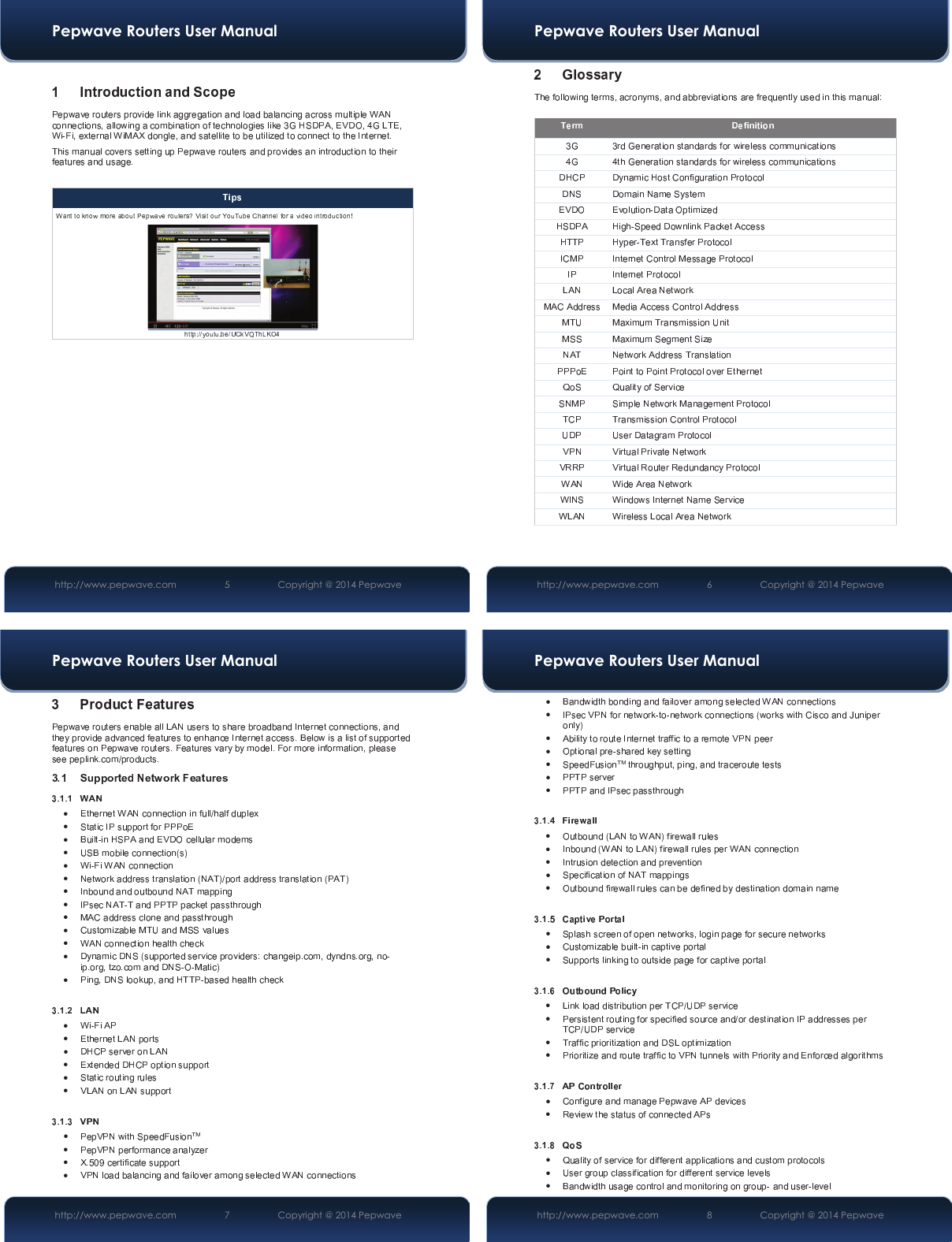 Pepwave Routers User Manual http://www.pepwave.com 5   Copyright @ 2014 Pepwave Pepwave Routers User Manual http://www.pepwave.com 6   Copyright @ 2014 Pepwave Pepwave Routers User Manual http://www.pepwave.com 7   Copyright @ 2014 Pepwave yyyyyyyyyyyyyyyyyyyyyyyPepwave Routers User Manual http://www.pepwave.com 8   Copyright @ 2014 Pepwave yyyyyyyyyyyyyyyyyyyyyyyy