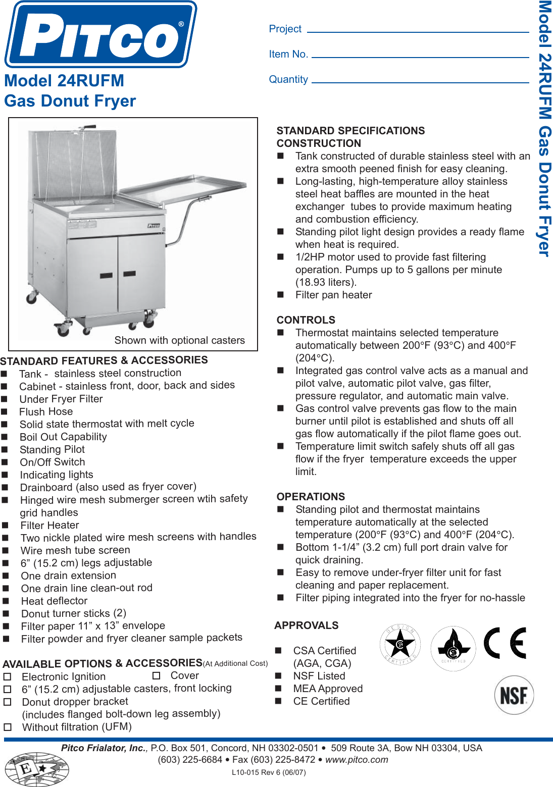 Page 1 of 2 - Pitco-Frialator Pitco-Frialator-24Rufm-Users-Manual- L10-015 Rev 6 24RUFM.pmd  Pitco-frialator-24rufm-users-manual