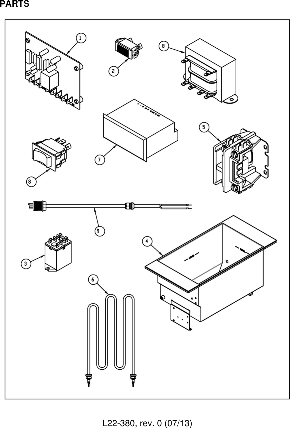 Page 2 of 4 - Pitco-Frialator Pitco-Frialator-Tim-Hortons-Exploded-Parts-Manual-Th-Crte-L22-380-Users-Manual L22-380 R0 TH-CRTE Parts Manual