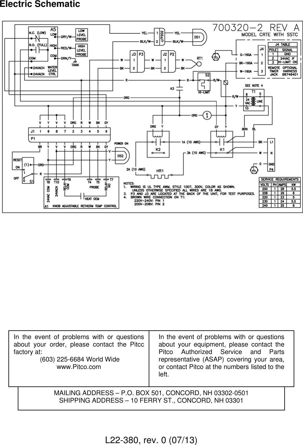 Page 4 of 4 - Pitco-Frialator Pitco-Frialator-Tim-Hortons-Exploded-Parts-Manual-Th-Crte-L22-380-Users-Manual L22-380 R0 TH-CRTE Parts Manual