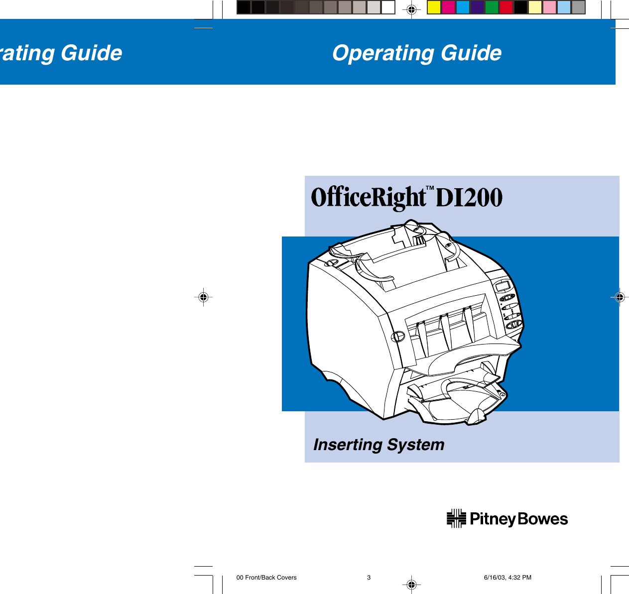 Pitney Bowes Inc Postal Equipment Di200 Users Manual OfficeRight ...