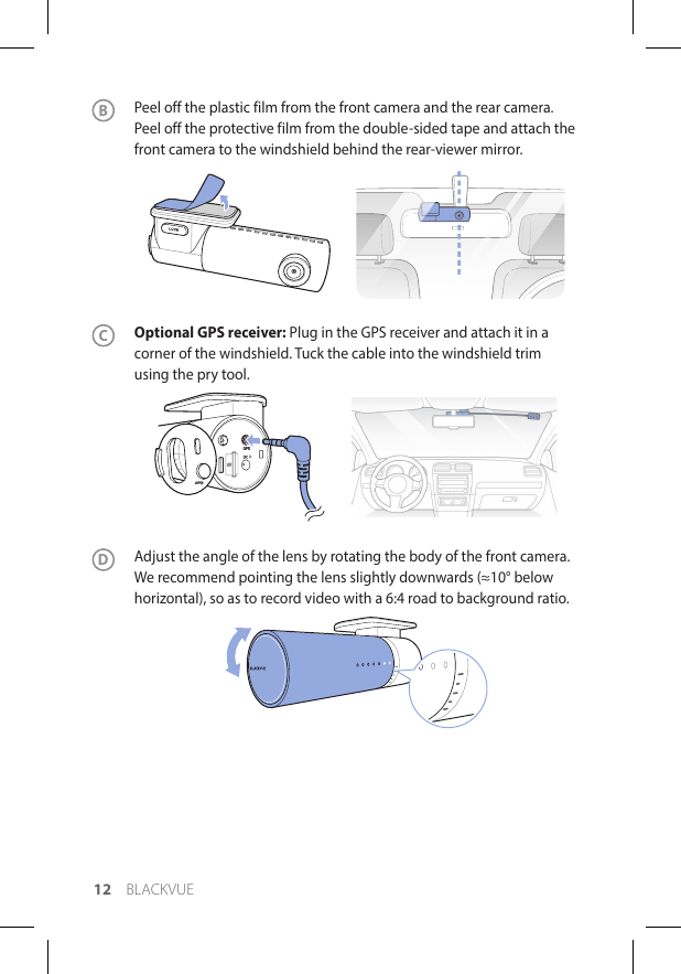 Page 12 of Pittasoft DR590W-2CH Car Dashcam User Manual 