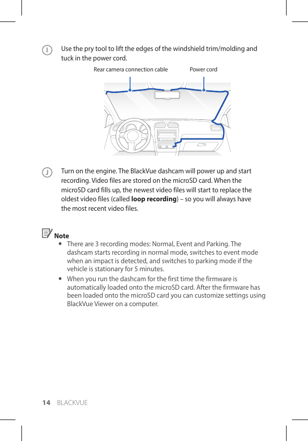 Page 14 of Pittasoft DR590W-2CH Car Dashcam User Manual 