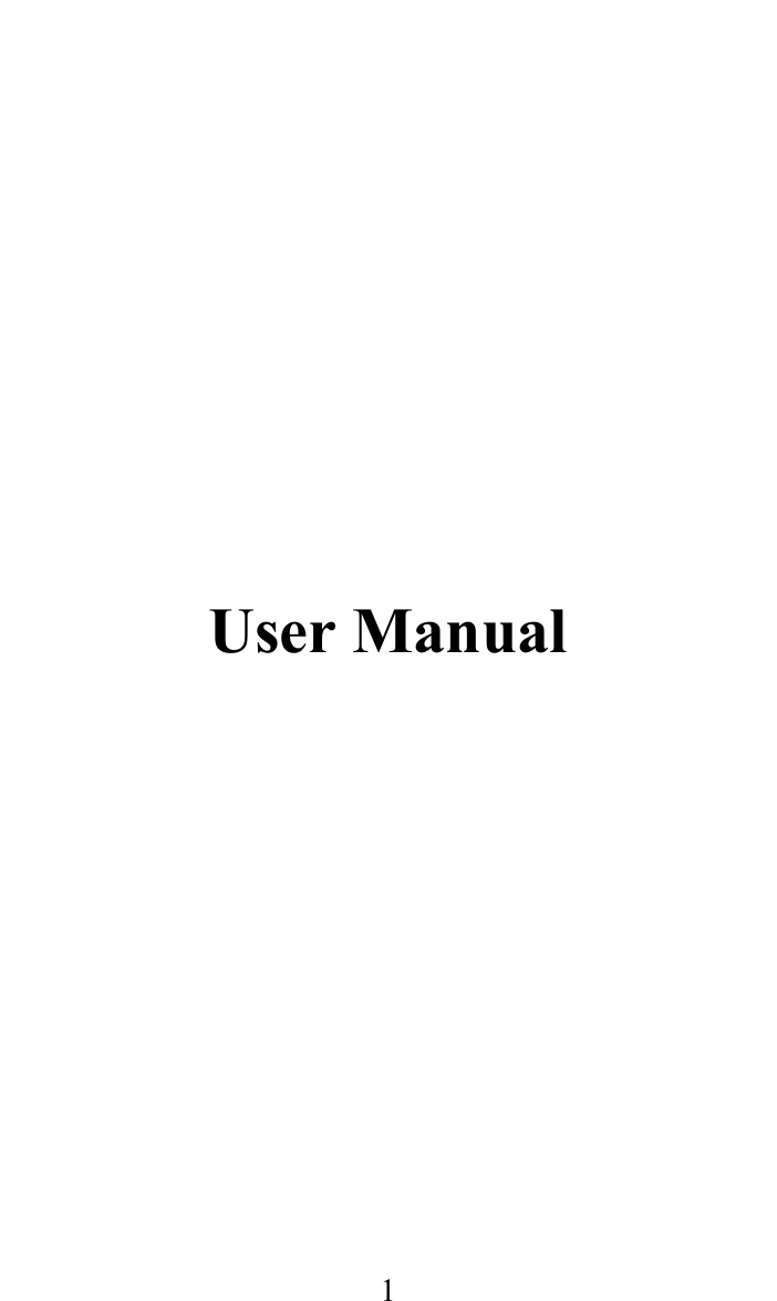     1     User Manual       