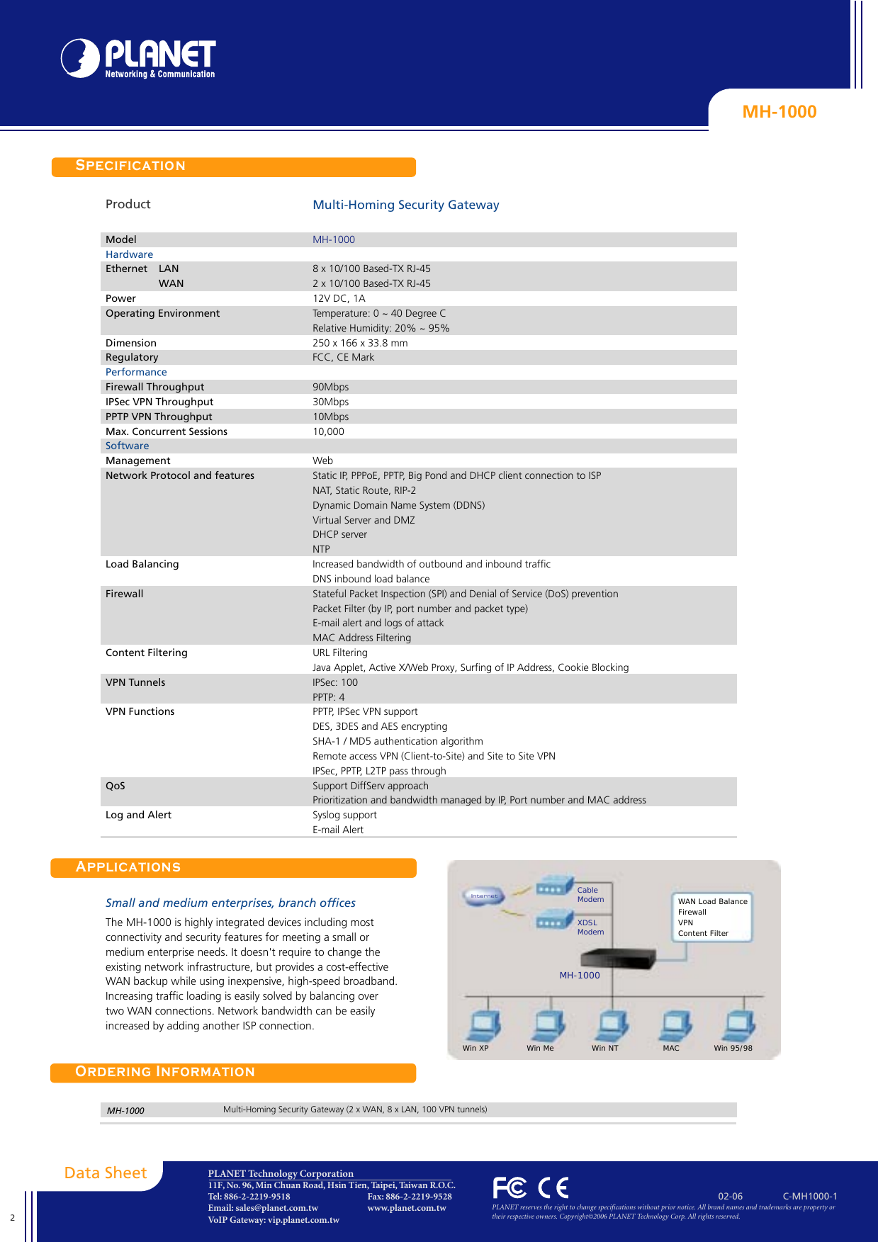 Page 2 of 2 - Planet-Technology Planet-Technology-Mh-1000-Users-Manual- C-MH1000-1_s2  Planet-technology-mh-1000-users-manual