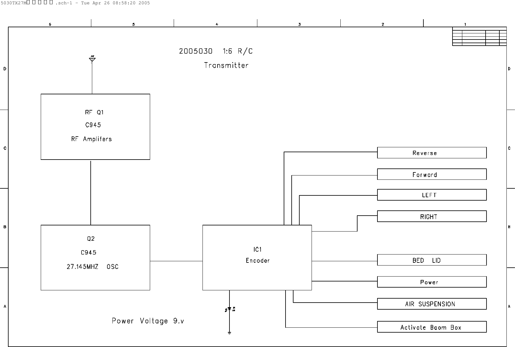5030TX27M發射方框圖.sch-1 - Tue Apr 26 08:58:20 2005