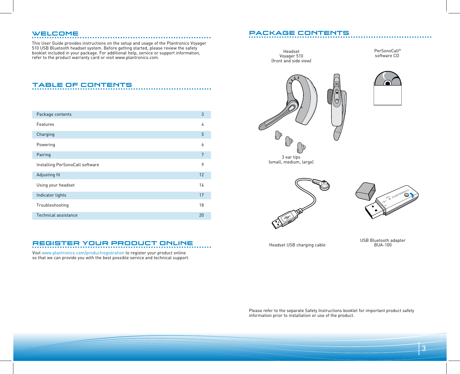 Page 2 of 11 - Plantronics Plantronics-Plantronics-Bluetooth-Headset-910-Users-Manual- .Audio 910 User Guide Plantronics-plantronics-bluetooth-headset-910-users-manual