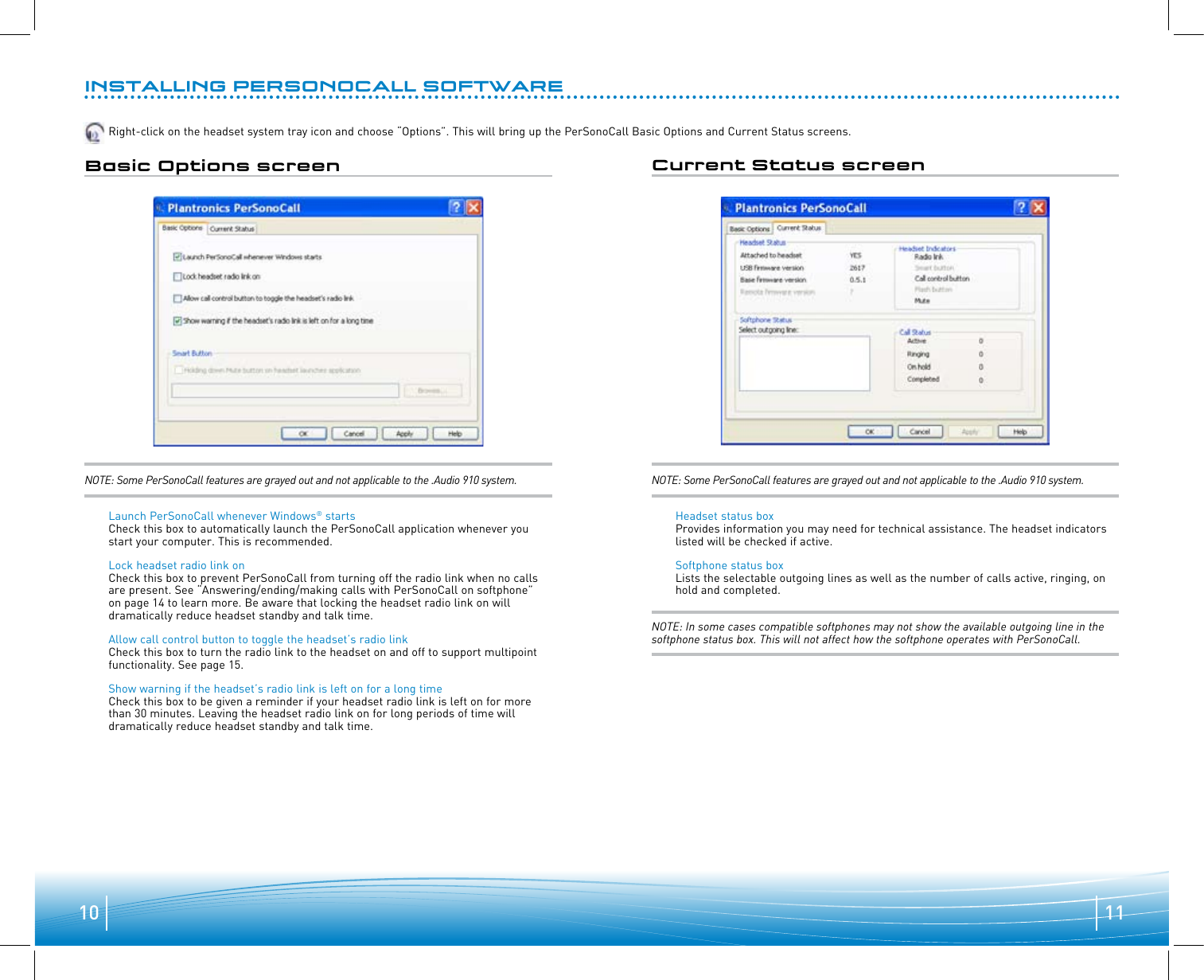 Page 6 of 11 - Plantronics Plantronics-Plantronics-Bluetooth-Headset-910-Users-Manual- .Audio 910 User Guide Plantronics-plantronics-bluetooth-headset-910-users-manual
