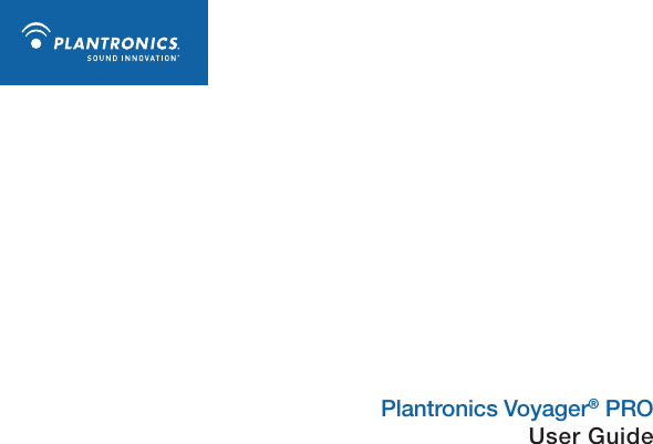 Plantronics Voyager® PROUser Guide