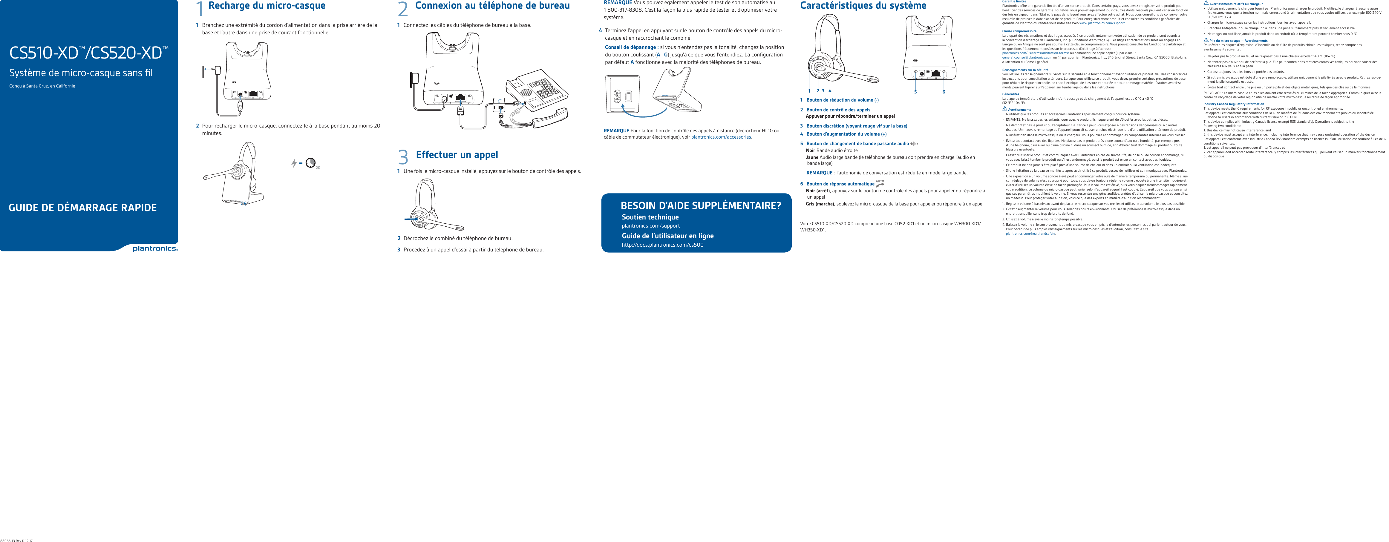 Plantronics WH3X0XD1 900MHz Monaural and Binaural Headsets User Manual