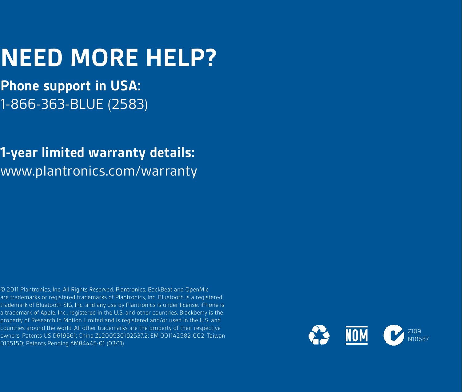 Page 8 of 8 - Plantronics Backbeat-903-plus-ug