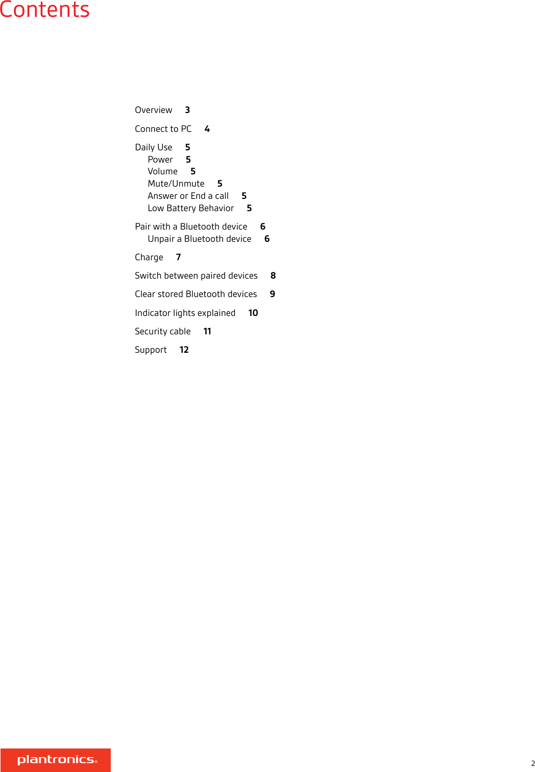 Page 2 of 12 - Plantronics  Calisto-7200-ug