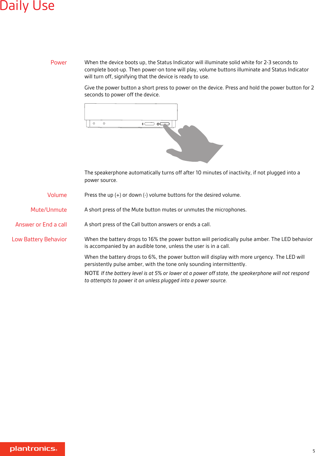 Page 5 of 12 - Plantronics  Calisto-7200-ug