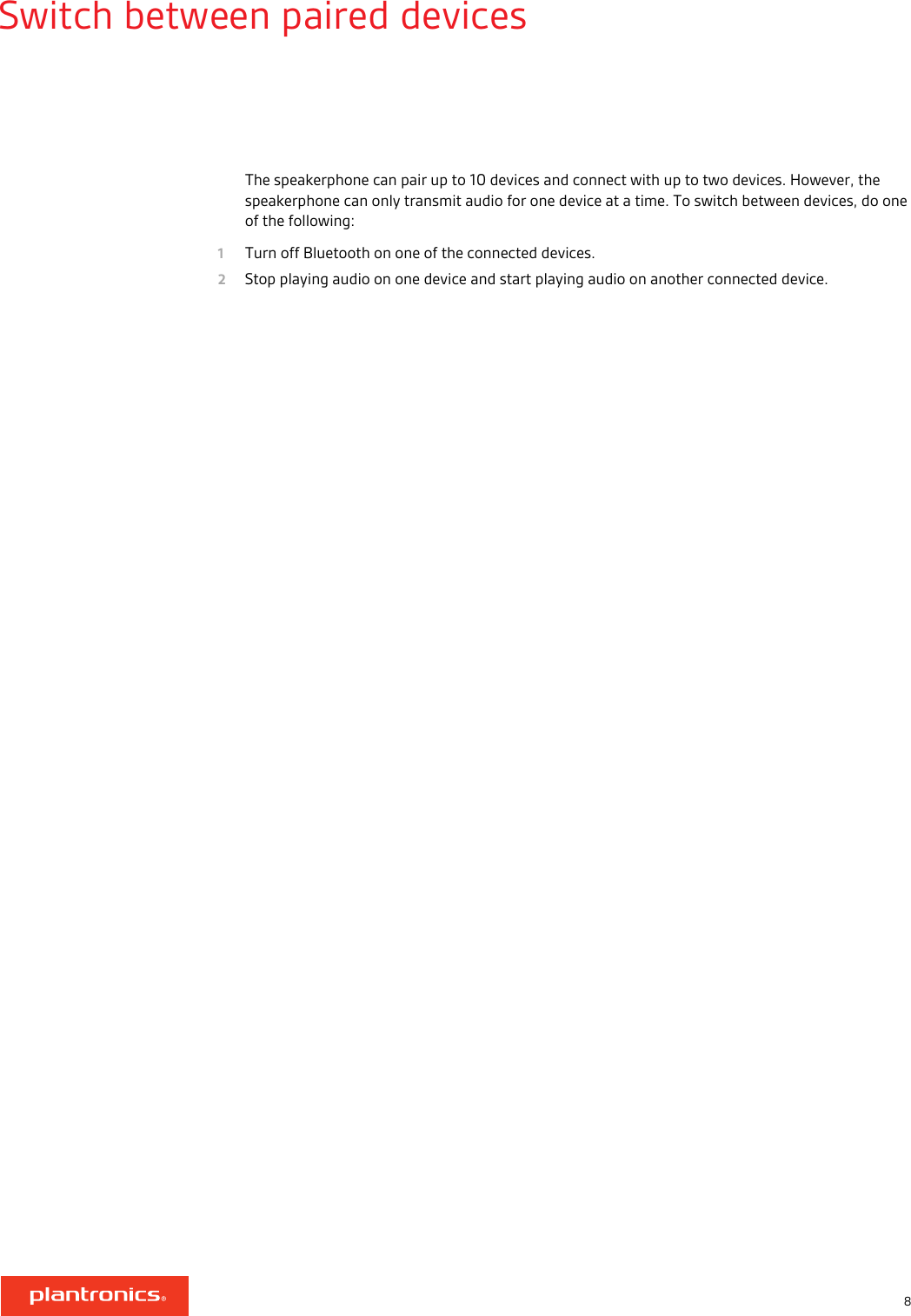 Page 8 of 12 - Plantronics  Calisto-7200-ug