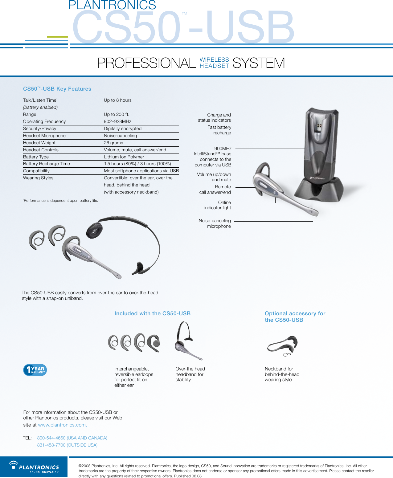 Page 2 of 2 - Plantronics  Cs50-usb-print