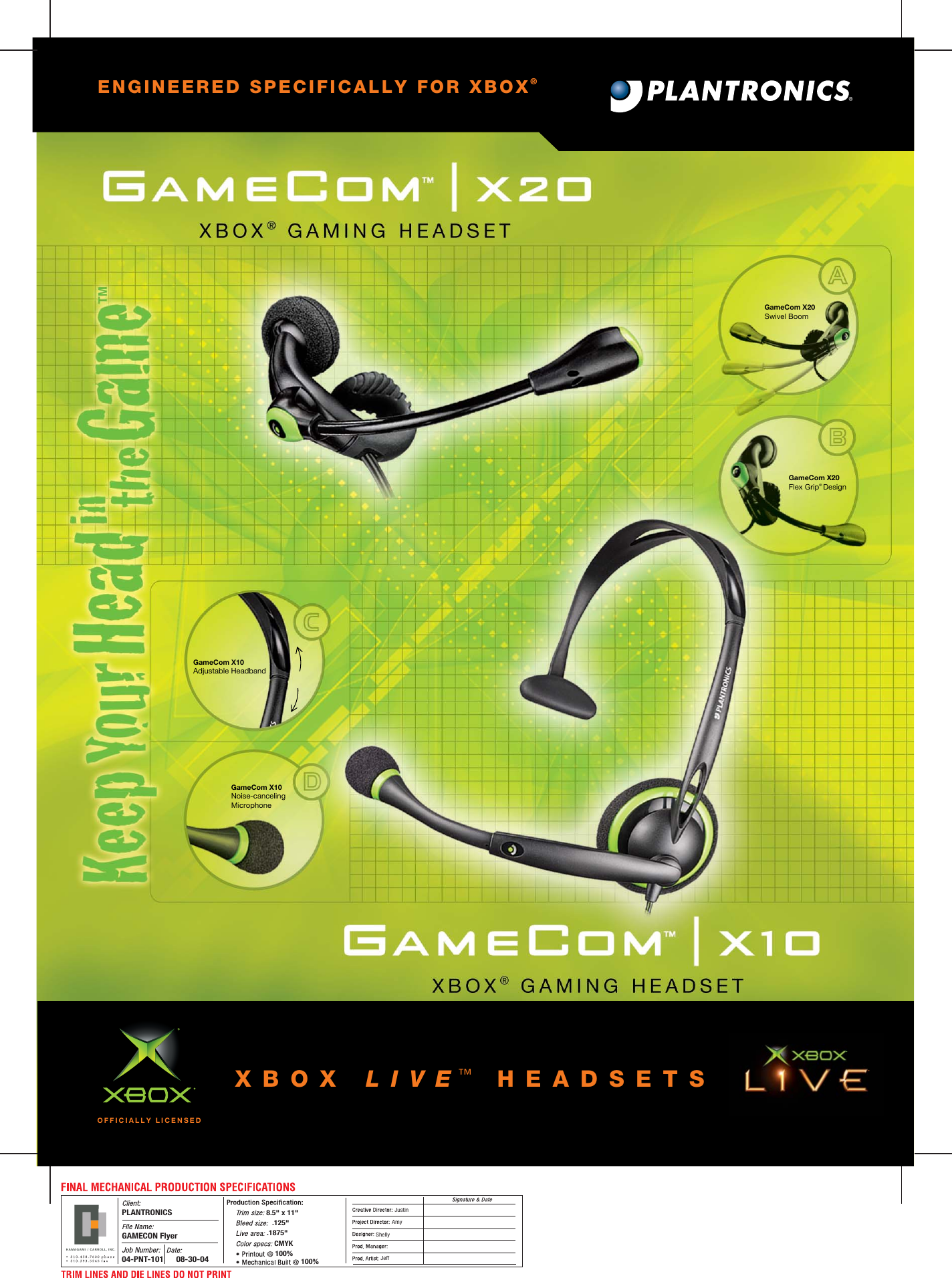 Page 1 of 2 - Plantronics 04-PNT-101 XBOX COVER Gamecom-x10-x20-ps